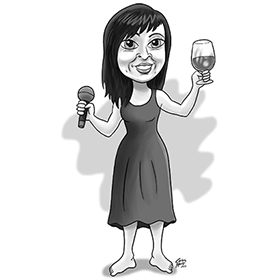caricatura personalitzada en blanc i negre